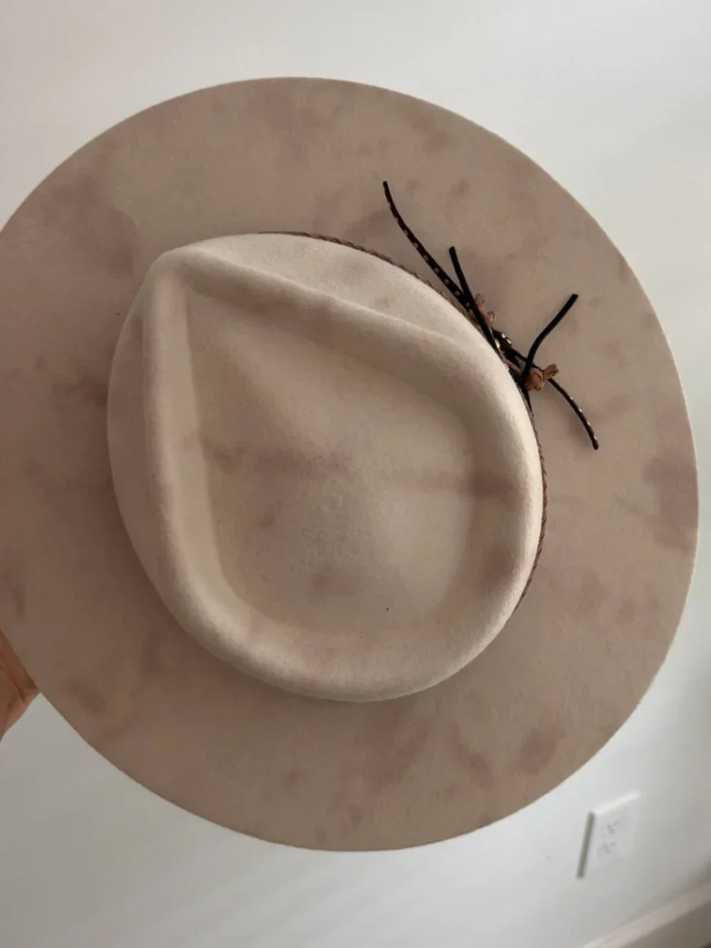 Augustine Hat Company 100% Australian Wool Wide Brim Western Hat 57cm Beige